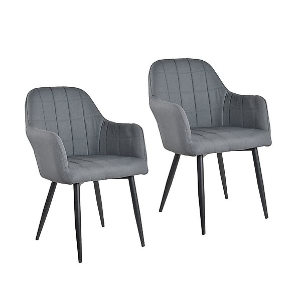 HTI-Living Esszimmerstuhl Stuhl Albany Webstoff Grau günstig online kaufen