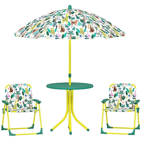 AIYAPLAY Kindersitzgruppe mit Sonnenschirm Höhenverstellbar Kindersitzgarni günstig online kaufen