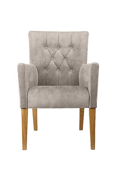 Home affaire Armlehnstuhl "Cortega Esszimmerstuhl mit Knopfheftung" () 1 St günstig online kaufen