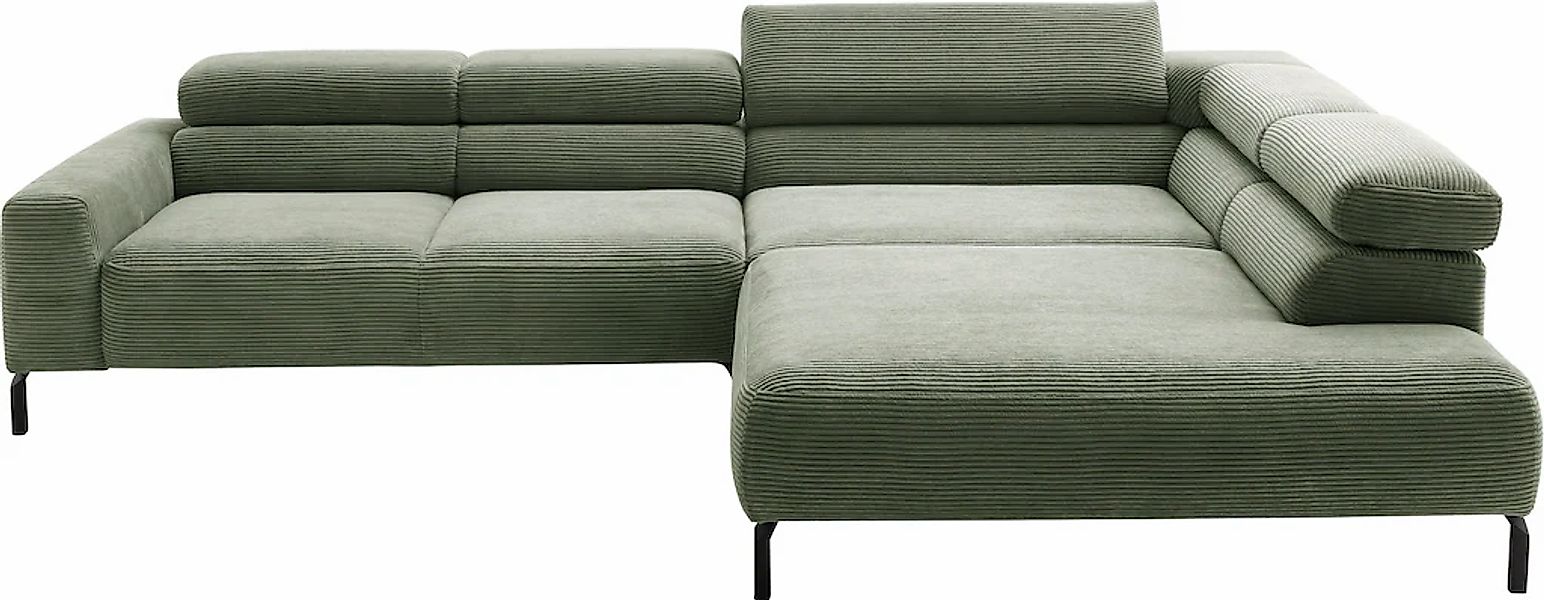 Home affaire Ecksofa "Antonelli, L-Form, inkl. Kopfteilverstellung, Breite günstig online kaufen