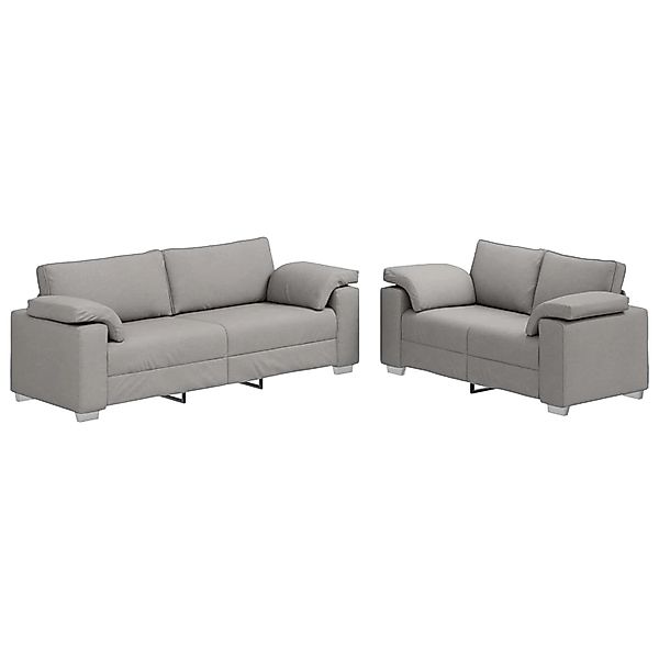 vidaXL Sofa-Set 2-Tlg Wolkengrau 219 x 77 x 82 cm Stoff 3324748 günstig online kaufen
