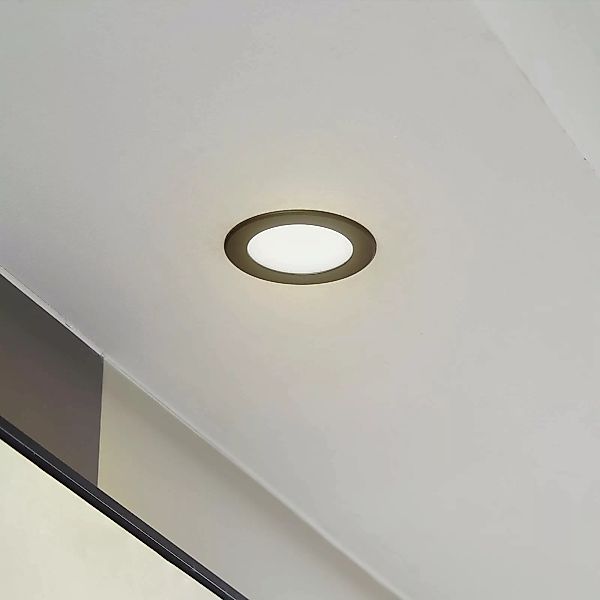 Prios LED-Einbaustrahler Rida, schwarz, Ø 10 cm, CCT, IP44 günstig online kaufen