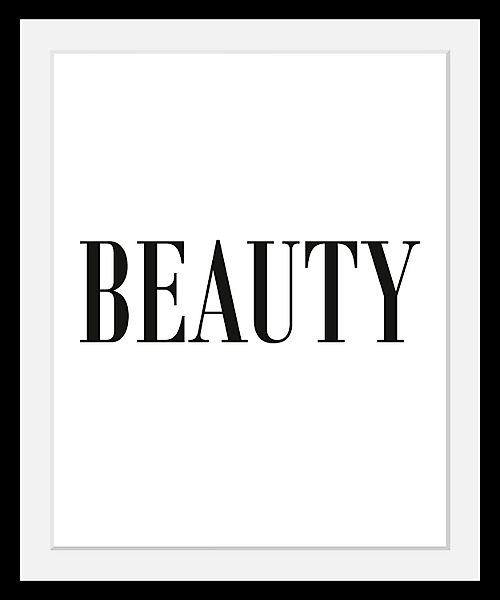 queence Bild »Beauty«, Schwarz-Weiß-Schriftzug-Motivationsbilder-Humor, HD günstig online kaufen