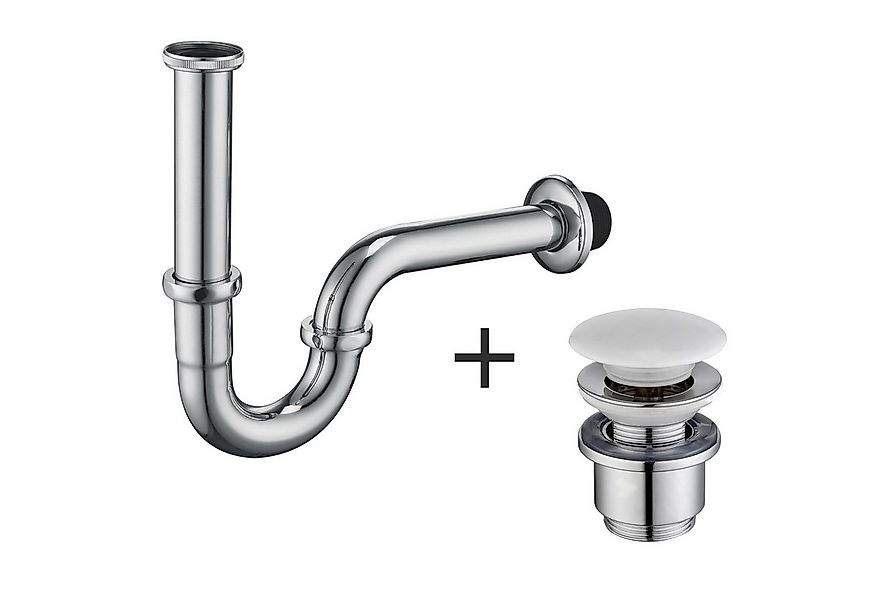 HOMELODY Ablaufgarnitur Siphon Pop Up Ablaufgarnitur mit Keramik Pop-Up Abl günstig online kaufen