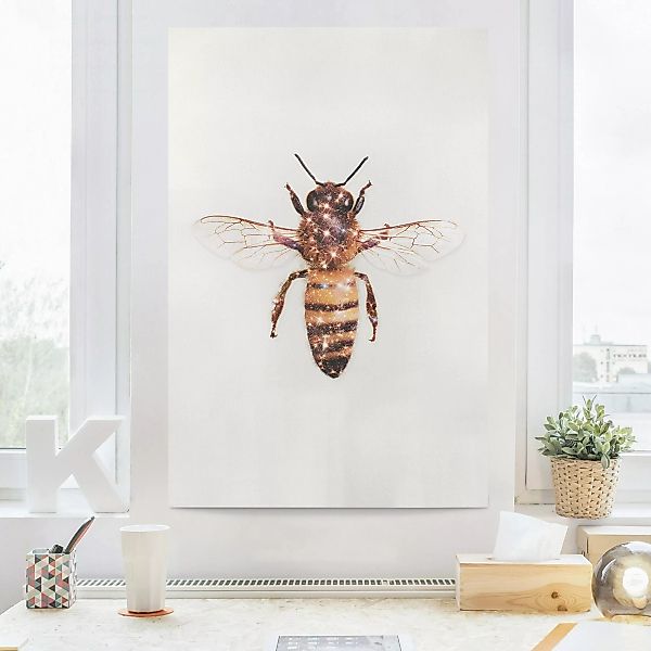 Leinwandbild Biene mit Glitzer günstig online kaufen