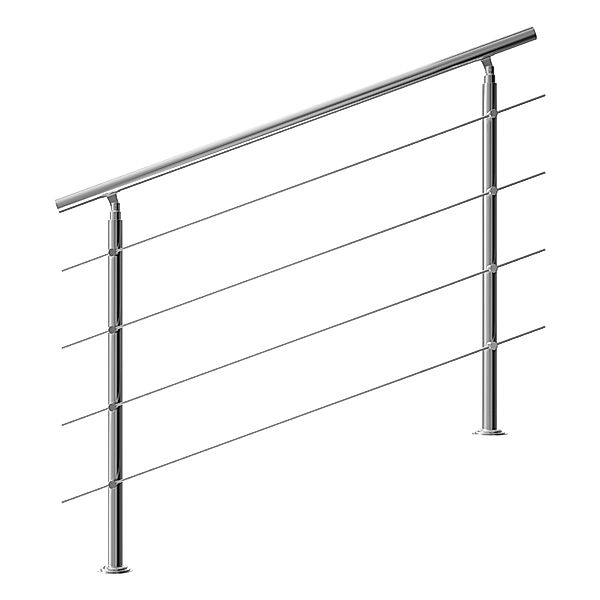 Treppengeländer Edelstahl 150cm 4 Streben günstig online kaufen