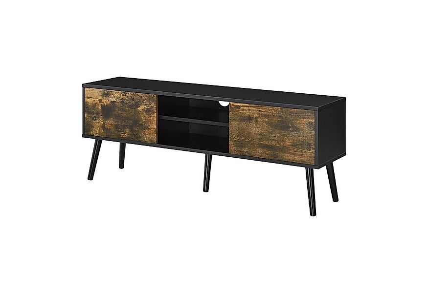 en.casa Lowboard, »Eskilstuna« Fernsehtisch 120x29,5x46,5cm Schwarz / Dunkl günstig online kaufen