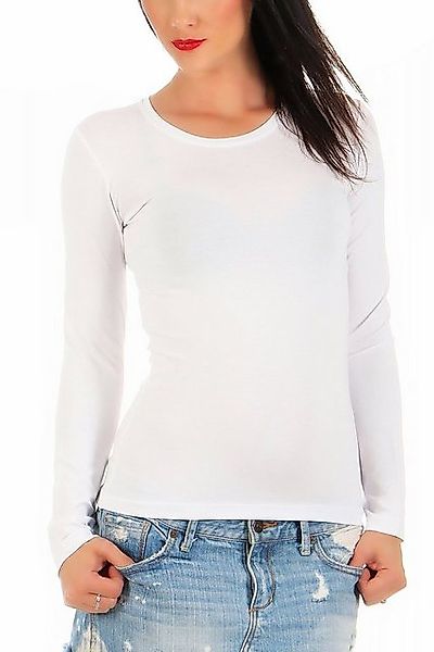 Mellice Rundhalsshirt Damen Langarm Shirt mit Rundhals günstig online kaufen