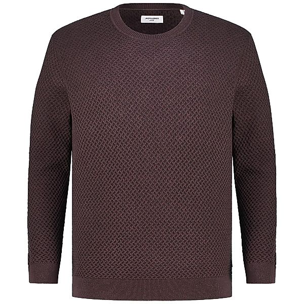 Jack&Jones Pullover mit Struktur Farbe dunkelrot Größe: 5XL günstig online kaufen