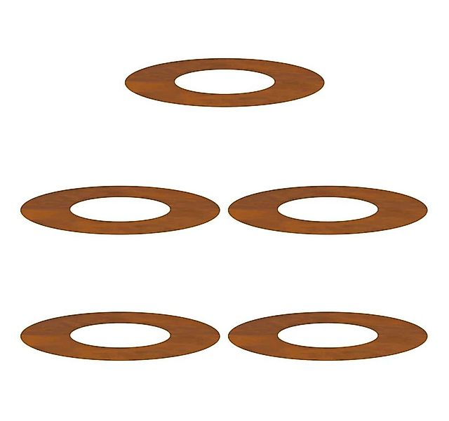 vidaXL Blumentopf geeignet für flache Baumringe 5 pcs Braun Ø30 / 60 cm (5 günstig online kaufen