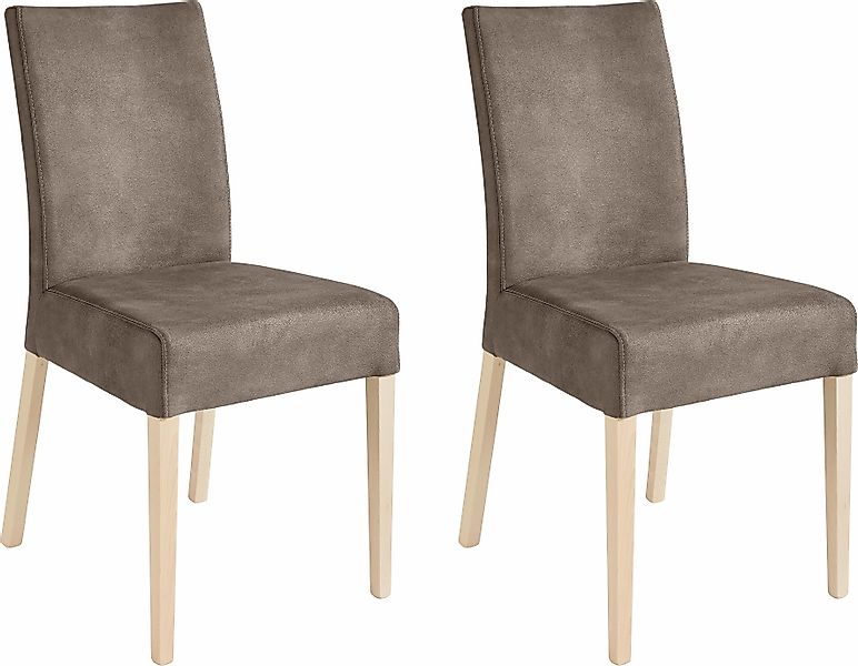 Home affaire 4-Fußstuhl »Umag« (Set) 2 Stk. Luxus-Microfaser Sitz und Rücke günstig online kaufen