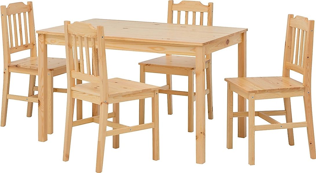 Home affaire Essgruppe "Chur" Set, 5 Stk. tlg. gefertigt aus massivem Kiefe günstig online kaufen