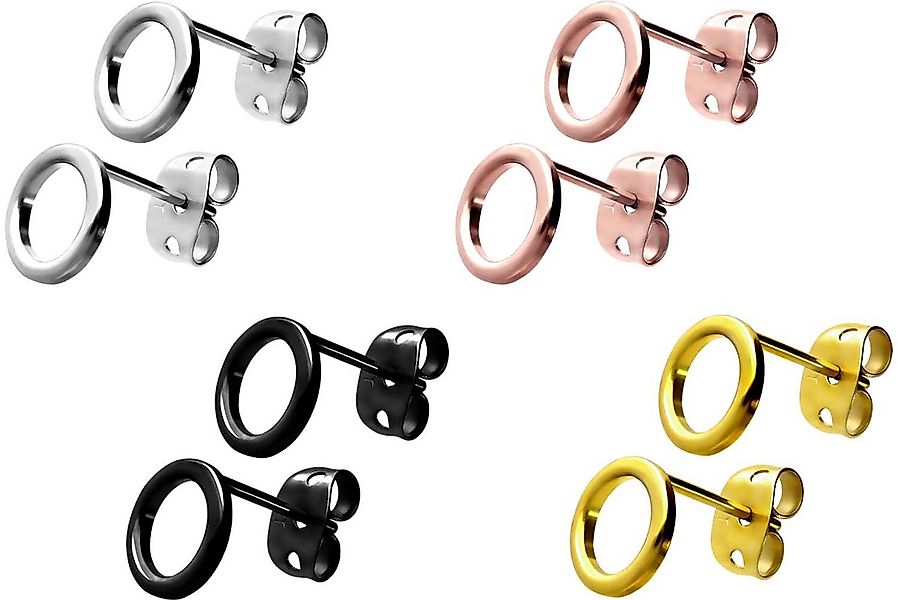 FILANGO Paar Ohrstecker Titan Ohrstecker KREIS (Ohrstecker, 1-tlg) günstig online kaufen