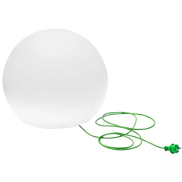 Pedrali - Happy Apple 332E Bodenleuchte - opal/Kabel grün/Ø 120cm günstig online kaufen