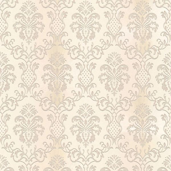 Tadessi Tapete Barock Samuel M1 No 2418 Vliestapete Grau Creme Ornament Bar günstig online kaufen