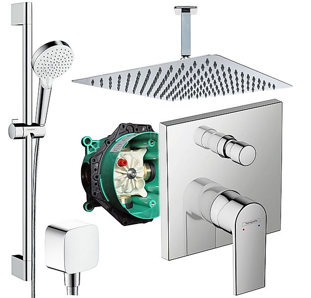 Hansgrohe und Jowi Duscharmatur Vernis Shape, Unterputz Duschsystem, Regend günstig online kaufen