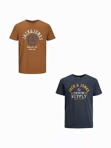 Jack & Jones T-Shirt 2-er Stück Pack Logo T-Shirts Rundhals Shirt JJELOGO ( günstig online kaufen