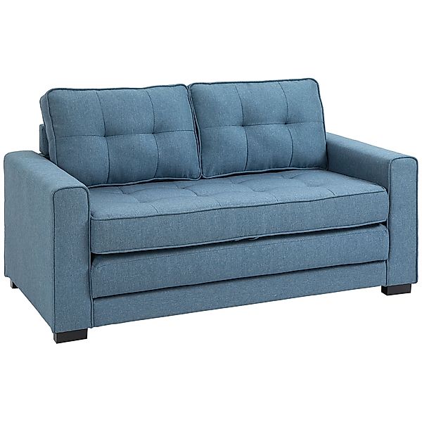 HOMCOM Schlafsofa Klappsofa 2-Sitzer Stoffsofa Bettsofa Sofa mit Schlaffunk günstig online kaufen