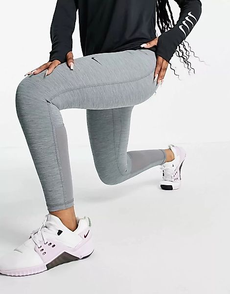 Nike – Pro Training 365 – 7/8-Leggings mit hohem Bund in Grau günstig online kaufen