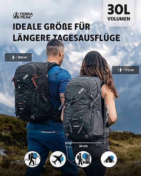 Terra Peak Wanderrucksack Flex 30, 30L mit YKK Reißverschluss Trekkingrucks günstig online kaufen