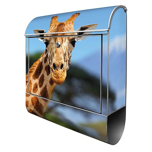 Banjado Design Briefkasten Silber Pulverbeschichtet 39x47x14cm 2 Schlüssel günstig online kaufen