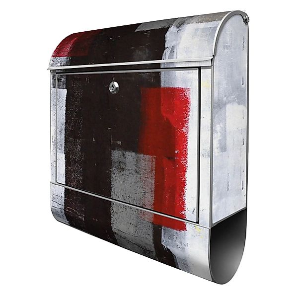 Banjado Design Briefkasten Silber Pulverbeschichtet 39x47x14cm 2 Schlüssel günstig online kaufen
