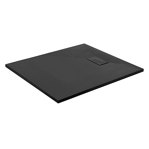LuxeBath Duschwanne 100x90 cm Schwarz aus SMC Höhe 30mm Schiefer-Optik günstig online kaufen