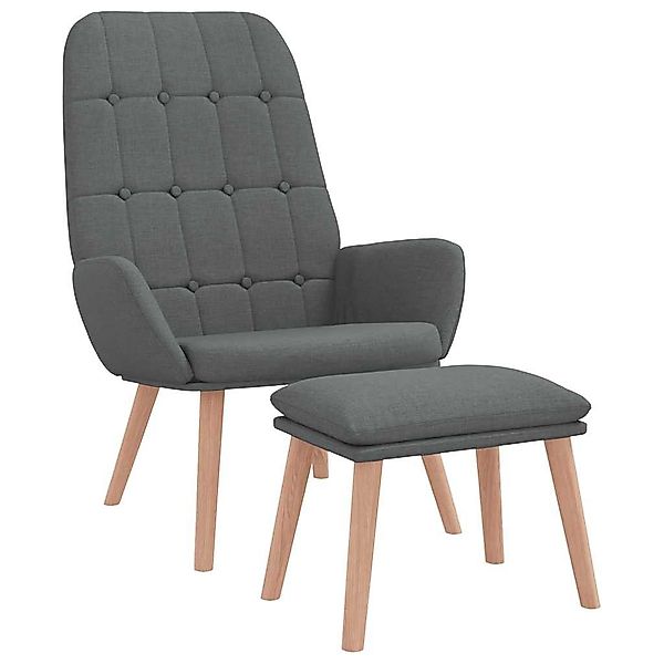 vidaXL Sessel Relaxsessel mit Hocker Dunkelgrau günstig online kaufen