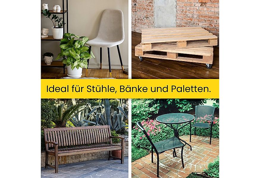 Amilian Stuhlkissen 40x40 mit Bändern - 4er Set Sitzkissen - Outdoor Indoor günstig online kaufen