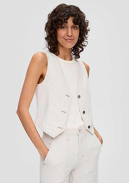 s.Oliver Strickweste Taillierte Denim-Weste günstig online kaufen