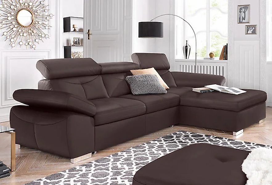 exxpo - sofa fashion Ecksofa »Spring, super bequem, mit Armteil- und Kopfte günstig online kaufen