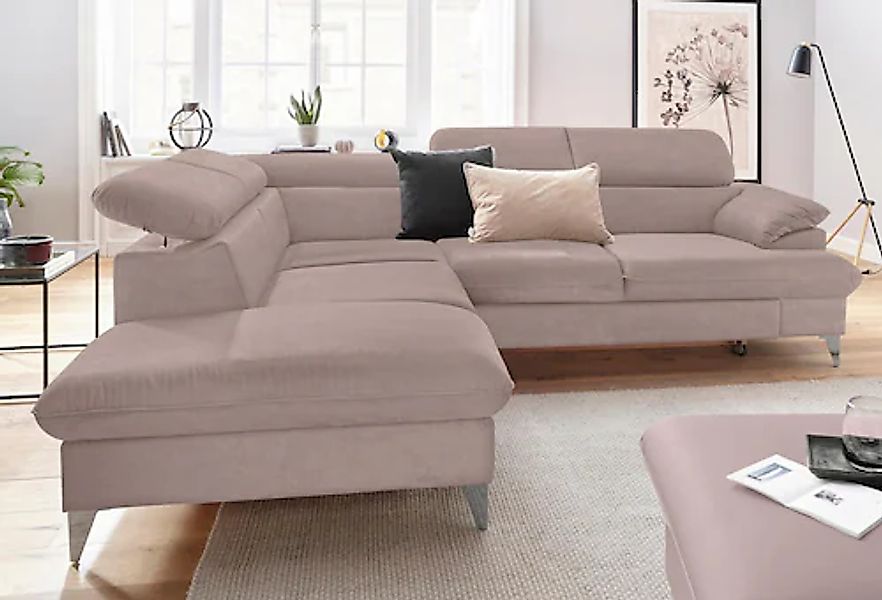 COTTA Polstergarnitur »Caluso L-Form«, Set bestehend aus: Ecksofa mit Kopft günstig online kaufen