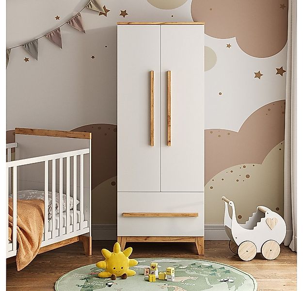 VitaliSpa® Kleiderschrank Malia, Weiß/Artisan, 70 x 186.8 cm (1-St) günstig online kaufen