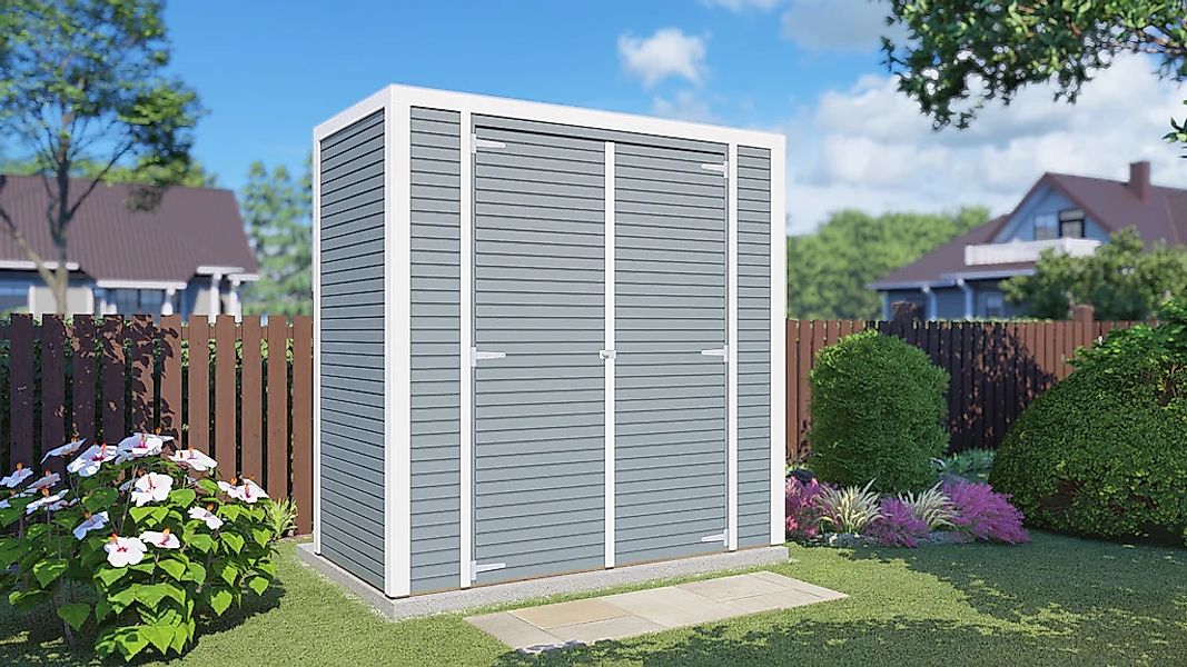 BERTILO Gerätehaus "Box 1, in verschiedenen Farben", Hohe Doppeltür, hohe W günstig online kaufen