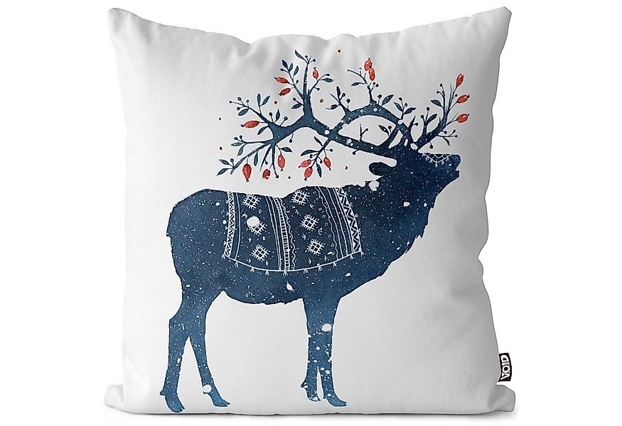 VOID Kissenbezug, (1 Stück), Weihnachtsdeko Skandinavien Hirsch Reh Rentier günstig online kaufen