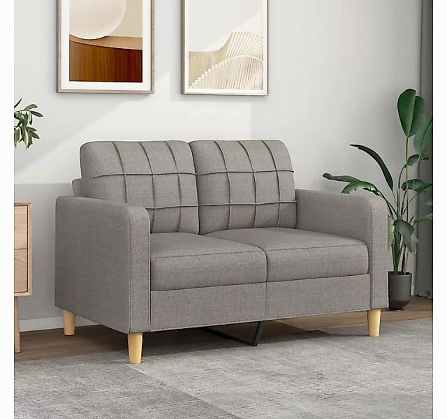 vidaXL Sofa 2-Sitzer Sofa Couch Möbel Taupe 120 cm Stoff günstig online kaufen