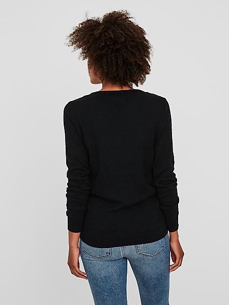 Vero Moda Rundhalspullover VMCARE STRUCTURE LS O-NECK BLOUSE aus Bio-Baumwo günstig online kaufen
