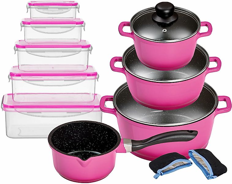 KING Topf-Set "ALUGUSS" Set, je 1 Kochtopf 16/20/24 cm, 1 Stieltopf 16 cm, günstig online kaufen