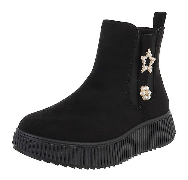 Ital-Design Eleganter Ankle-Boot mit Dekoration und hohem Tragekomfort Plat günstig online kaufen