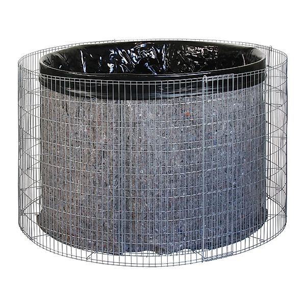 Gabionen-Wasserfass 750 l 80 cm x Ø 130 cm günstig online kaufen