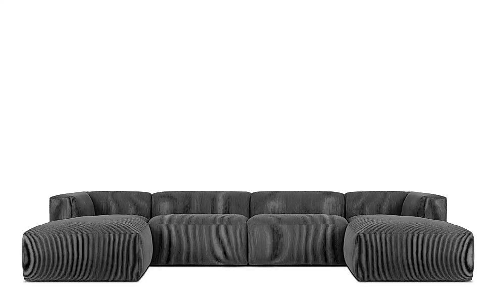 KONSIMO Wohnlandschaft  Buffo ¦ grau ¦ Maße (cm): B: 400 H: 73 Polstermöbel günstig online kaufen
