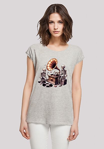 F4NT4STIC T-Shirt "Gothic Skeleton Vintage Plattenspieler", Premium Qualitä günstig online kaufen
