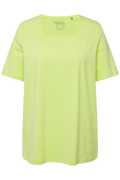 Ulla Popken T-Shirt T-Shirt A-Linie Carré-Ausschnitt günstig online kaufen