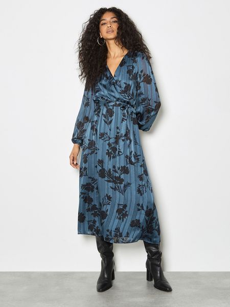Apricot Midikleid Satinkkleid (2-tlg., Stoffgürtel) in günstig online kaufen