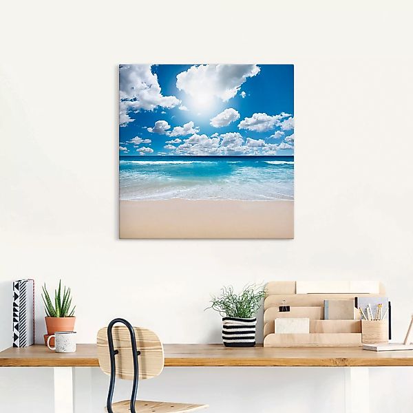 Artland Wandbild "Großartige Strandlandschaft", Strand, (1 St.), als Leinwa günstig online kaufen