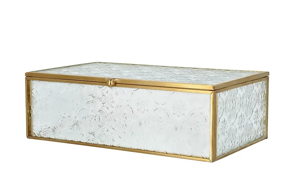 Aufbewahrungsbox - gold - Glas , Metall - 20 cm - 6,5 cm - 12 cm - Dekorati günstig online kaufen