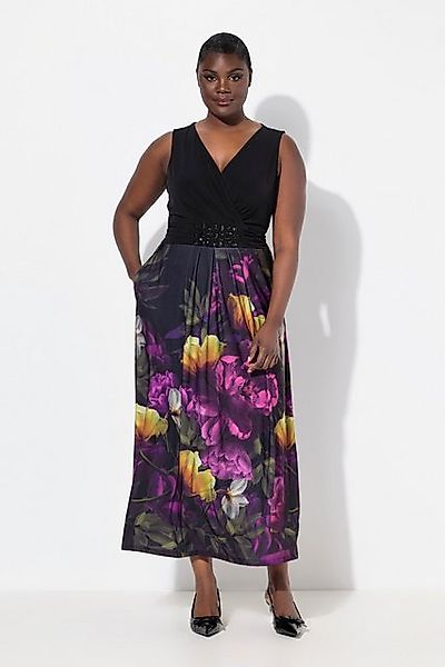 Ulla Popken Cocktailkleid Maxikleid verziertes Taillenband günstig online kaufen
