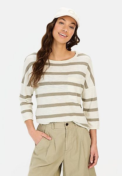 camel active 3/4 Arm-Pullover aus Baumwolle Halbarm Rundhals günstig online kaufen