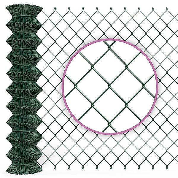 B!HOME Maschendrahtzaun Maschendrahtzaun grün/Gartenzaun mit Viereckgeflech günstig online kaufen