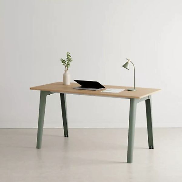 Schreibtisch New Modern holz grau / 150 x 70 cm - Öko-zertifizierte Eiche - günstig online kaufen